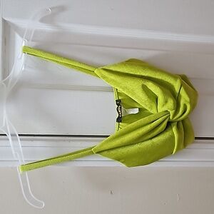 Cameo Twisted Front Knit Metallic Effect Crop Top Bralette